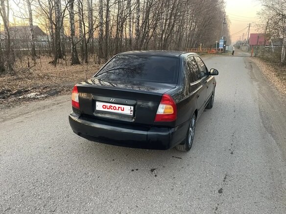 2008 Hyundai Accent ТагАЗ II, чёрный, 360000 рублей - вид 9