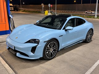 2021 Porsche Taycan Turbo I, синий, 9500000 рублей, вид 1