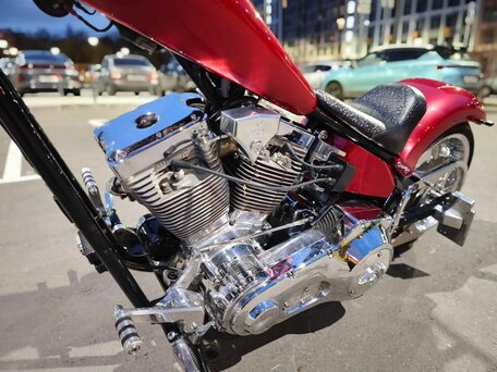 2003 American IronHorse Texas Chopper, красный, 1600000 рублей, вид 5
