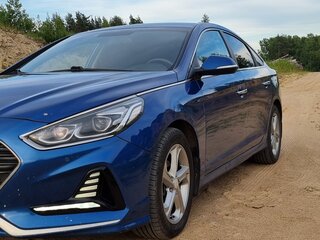 2018 Hyundai Sonata VII (LF) Рестайлинг, синий, 1000000 рублей, вид 3
