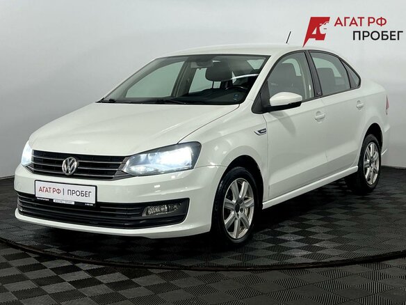 2016 Volkswagen Polo V Рестайлинг, белый - вид 1