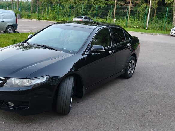 2007 Honda Accord VII Рестайлинг, чёрный