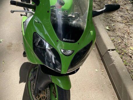 2002 Kawasaki ZX-6 Ninja, зелёный, 350000 рублей, вид 5