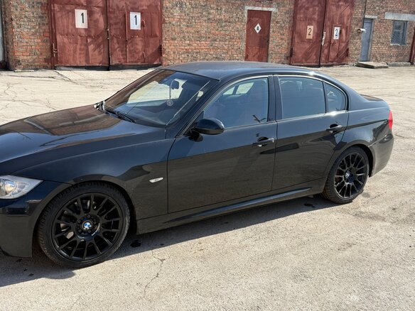 2008 BMW 3 серии 325i V (E90/E91/E92/E93) Рестайлинг, чёрный - вид 2