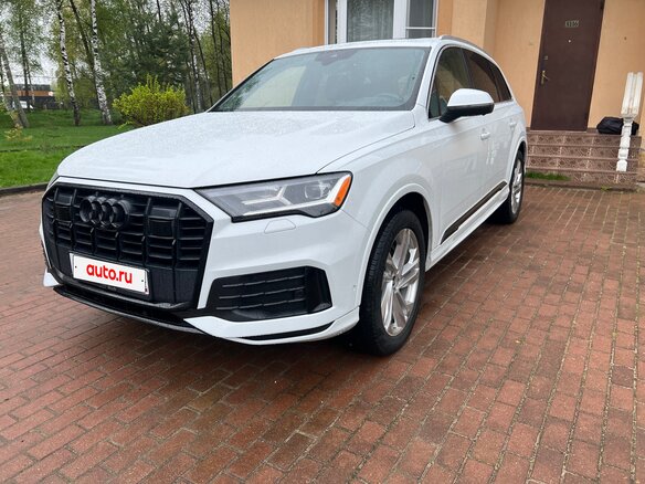 2021 Audi Q7 45 TFSI II (4M) Рестайлинг, белый - вид 1