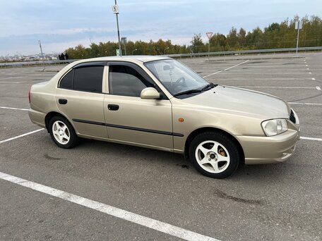 2005 Hyundai Accent ТагАЗ II, бежевый, 350000 рублей, вид 3