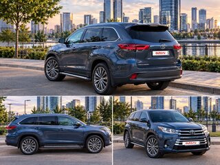 2019 Toyota Highlander III (XU50) Рестайлинг, серый, 2670000 рублей, вид 4