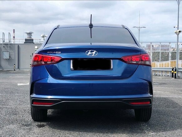 2022 Hyundai Solaris II Рестайлинг, синий - вид 2