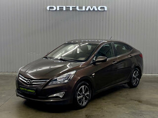2016 Hyundai Solaris I Рестайлинг, коричневый, 997000 рублей, вид 1