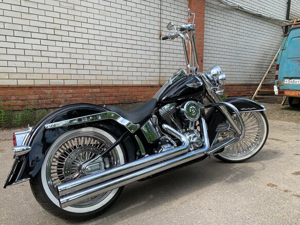2007 Harley-Davidson Softail Deluxe, чёрный, 1480000 рублей - вид 9