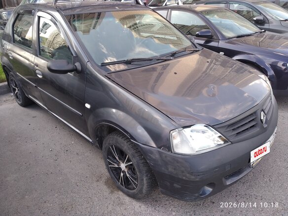2007 Renault Logan I, серый, 120000 рублей - вид 1