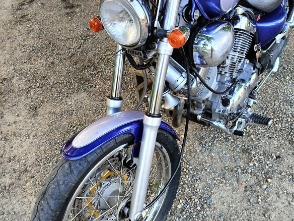 1996 Yamaha XV400 Virago, синий, 269000 рублей - вид 6