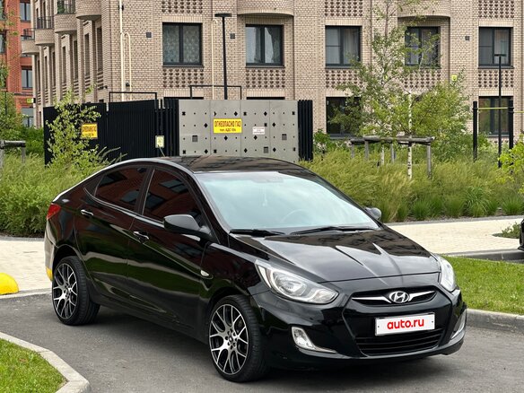 2011 Hyundai Solaris I, чёрный - вид 1