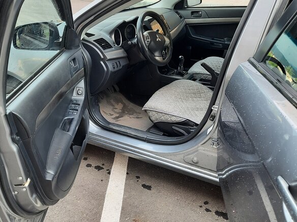 2012 Mitsubishi Lancer X Рестайлинг, серый - вид 6