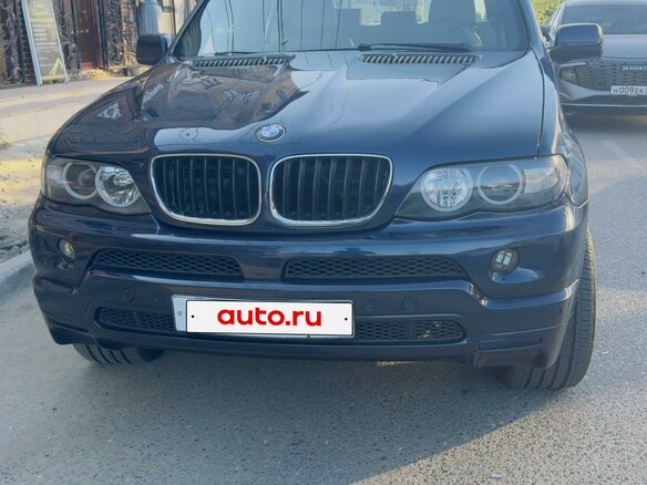 2005 BMW X5 3.0i I (E53) Рестайлинг, синий, 1200000 рублей - вид 1