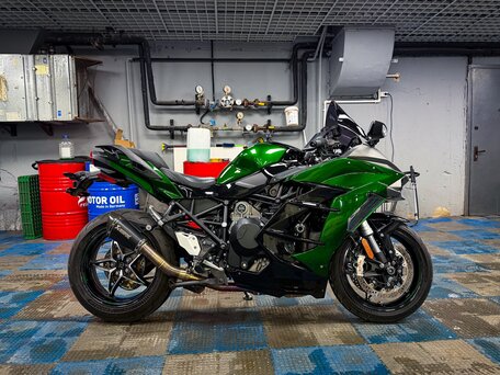 2019 Kawasaki Ninja H2 SX, зелёный, 1450000 рублей, вид 3