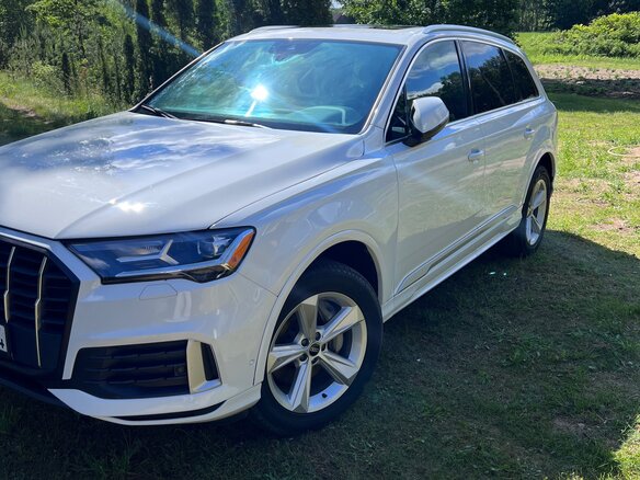2021 Audi Q7 45 TFSI II (4M) Рестайлинг, белый, 3141000 рублей