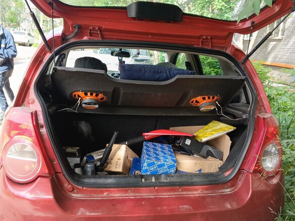 2008 Chevrolet Aveo I Рестайлинг, красный, 390000 рублей - вид 7
