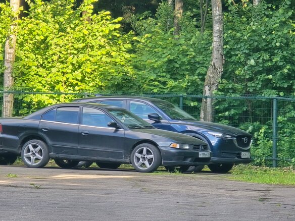2002 Mitsubishi Galant VIII Рестайлинг, чёрный