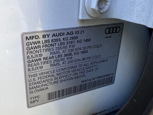 2021 Audi Q7 45 TFSI II (4M) Рестайлинг, белый, 3141000 рублей - вид 16