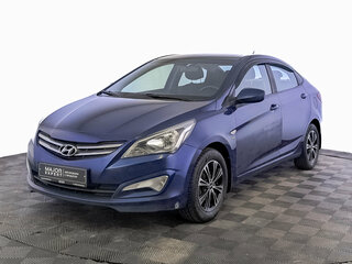 2016 Hyundai Solaris I Рестайлинг, синий, 930000 рублей, вид 1