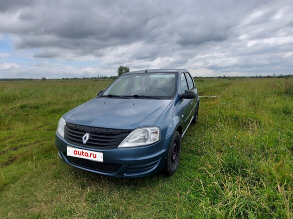 2011 Renault Logan I Рестайлинг, синий, 400000 рублей - вид 2