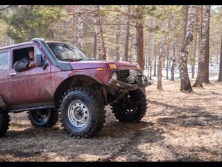 1997 Lada (ВАЗ) 2121 (4x4) I Рестайлинг, красный, 600000 рублей, вид 2