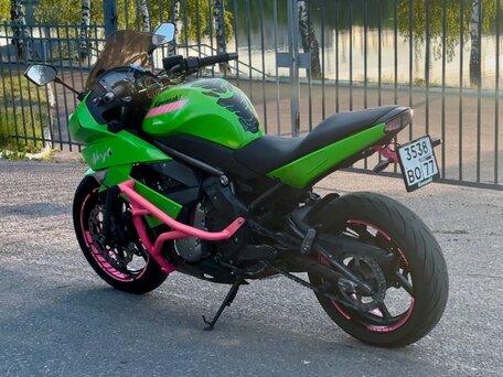 2009 Kawasaki ER-6F (Ninja 650R), зелёный, 310000 рублей, вид 3