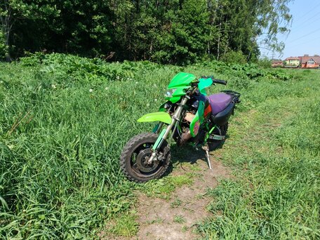 2002 Kawasaki KSR 80, зелёный, 75000 рублей, вид 3