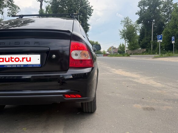 2008 Lada (ВАЗ) Priora I, чёрный - вид 4