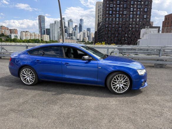 2016 Audi A5 I (8T) Рестайлинг, синий - вид 2