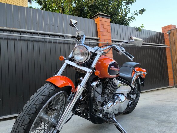 1996 Yamaha XVS400 Drag Star, оранжевый, 335000 рублей - вид 12