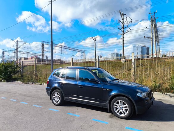2007 BMW X3 20d I (E83) Рестайлинг, синий, 1100000 рублей - вид 1