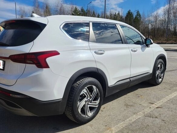 2021 Hyundai Santa Fe IV Рестайлинг, белый - вид 4