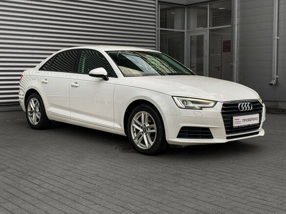 2018 Audi A4 V (B9), белый - вид 2