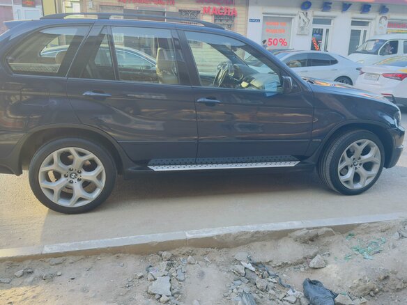 2005 BMW X5 3.0i I (E53) Рестайлинг, синий, 1200000 рублей - вид 6