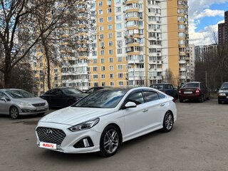 2018 Hyundai Sonata VII (LF) Рестайлинг, белый, 1850000 рублей, вид 2