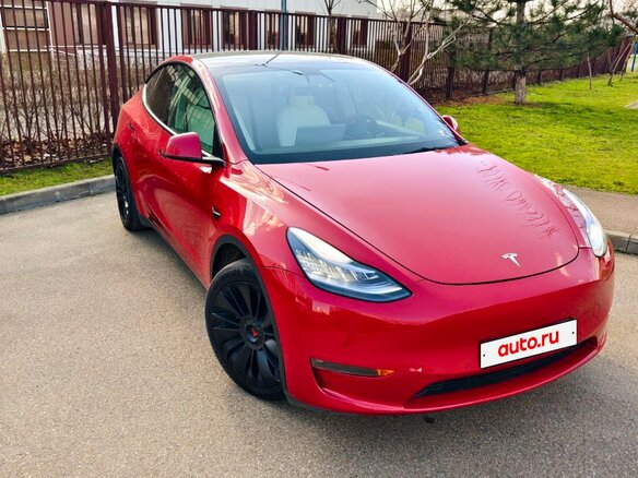 2021 Tesla Model Y Long Range Dual Motor I, красный, 4190000 рублей - вид 2