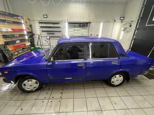 2002 Lada (ВАЗ) 2107, голубой, 145000 рублей - вид 6