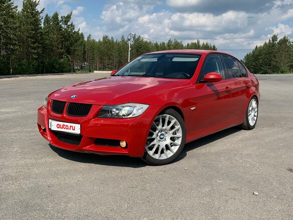 2007 BMW 3 серии 325i V (E90/E91/E92/E93), красный, 950000 рублей
