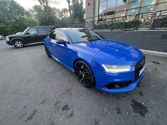 2015 Audi A7 I (4G) Рестайлинг, синий, 4600000 рублей - вид 11