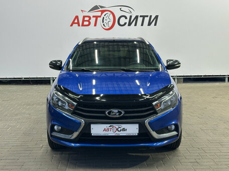 2021 Lada (ВАЗ) Vesta SW I, синий, 1135000 рублей, вид 4