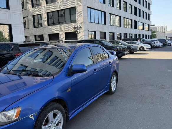 2008 Mitsubishi Lancer X, синий, 485000 рублей - вид 4