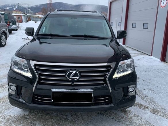2014 Lexus LX 570 III Рестайлинг, чёрный - вид 2