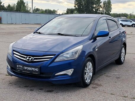 2015 Hyundai Solaris I Рестайлинг, синий, 550000 рублей, вид 1
