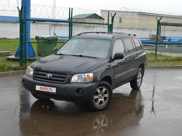 2004 Toyota Highlander, чёрный
