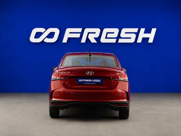 2020 Hyundai Solaris II Рестайлинг, красный, 1399444 рублей - вид 3