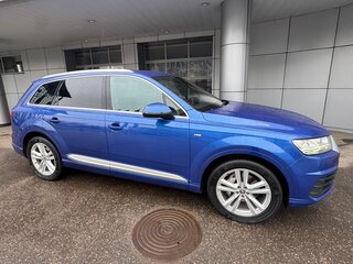2017 Audi Q7 II (4M), синий, 3950000 рублей, вид 3