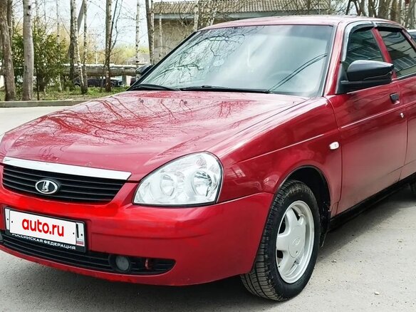2007 Lada (ВАЗ) Priora I, красный, 350000 рублей - вид 3