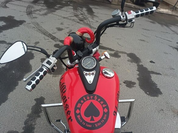 1997 Kawasaki VN400 Vulcan, красный, 350000 рублей - вид 4